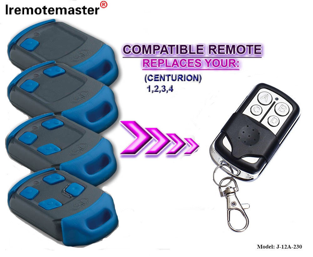 Garasi Door Opener Jauh Control 433MHZ Clone Rolling Code 4 kancing